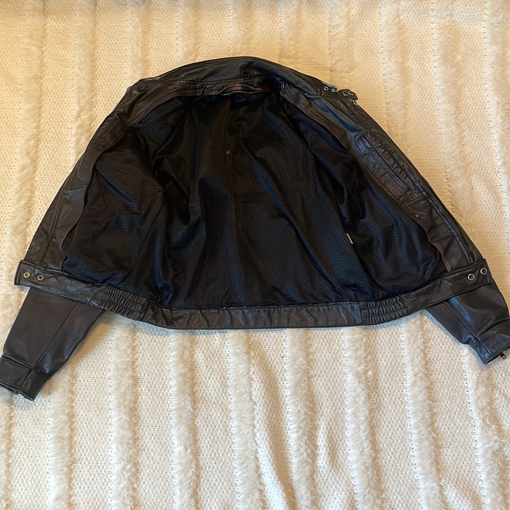 Vintage aviator leather jacket bomber motorcycle brown women’s size 36 - Picture 15 of 16